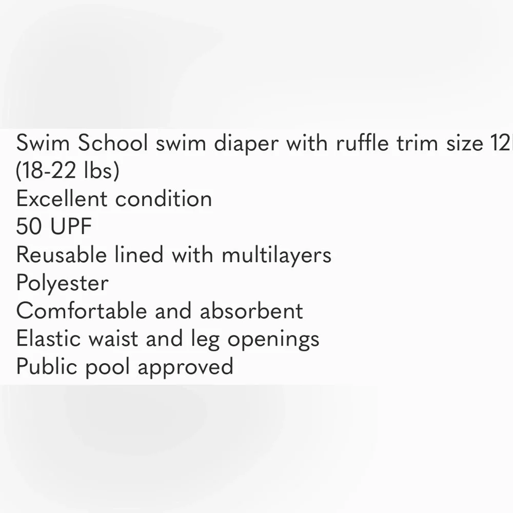 Aqua Leisure Colorful Kids Ruffled Swim Diaper 12months
